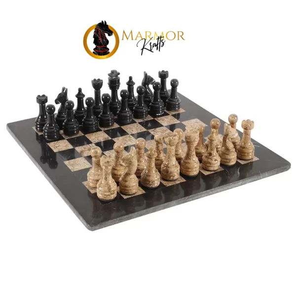 Black and Coral Chess set