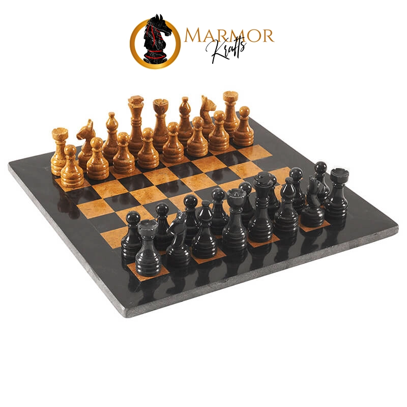 Black and Golden Chess Set