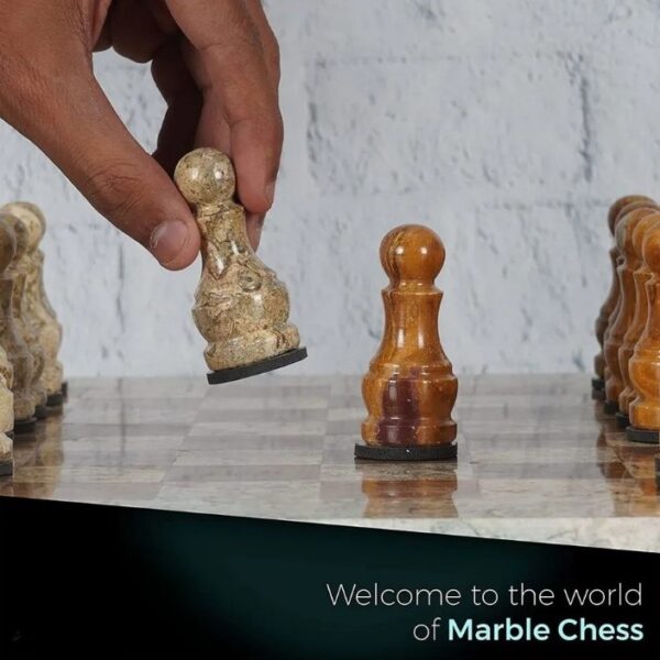 Coral Red Marble Chess