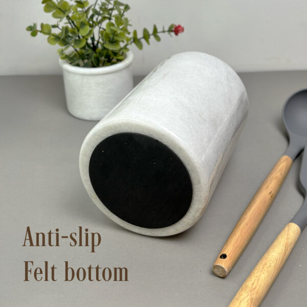 handmade marble utensil holder