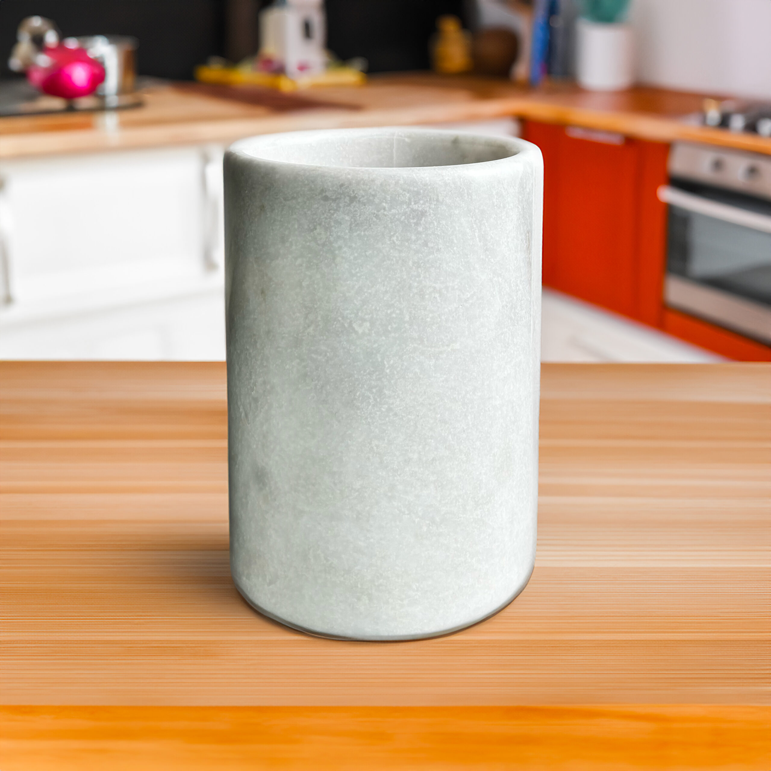 handmade marble utensil holder