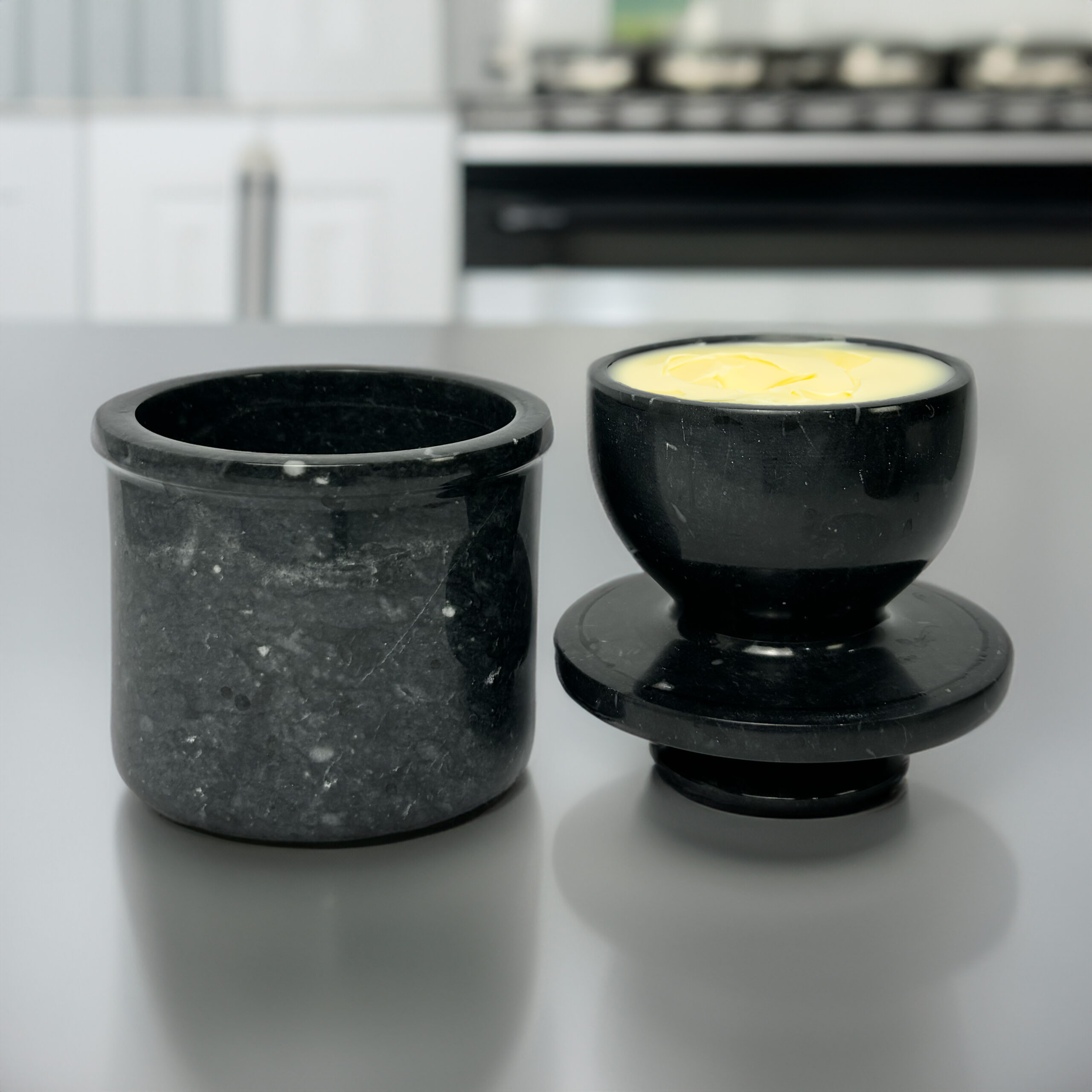 Marble butter keeper