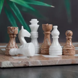 Marinara and White Marble Premium Quality Chess Figures