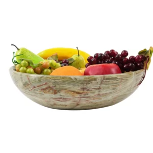 Natural Marble Fruit Bowl Without Stand – Kitchen Serving Bowl