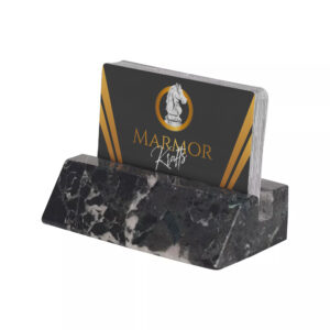 Handmade Marble Business Card Holder – Stylish Office Organizer