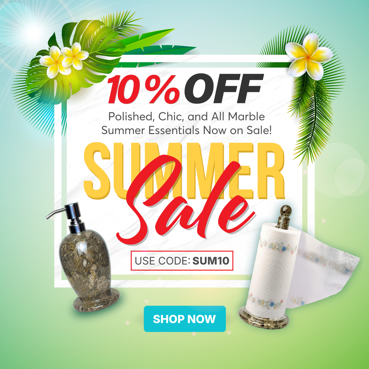 Summer Sale – Enjoy amazing discounts on all items! Shop now and get 10% off with promo code SUM10