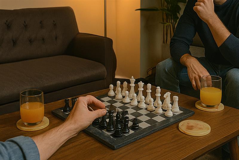Hand-Carved Marble Chess Sets