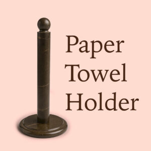 Handmade Marble Kitchen Paper Towel Holder - Coffee Brown