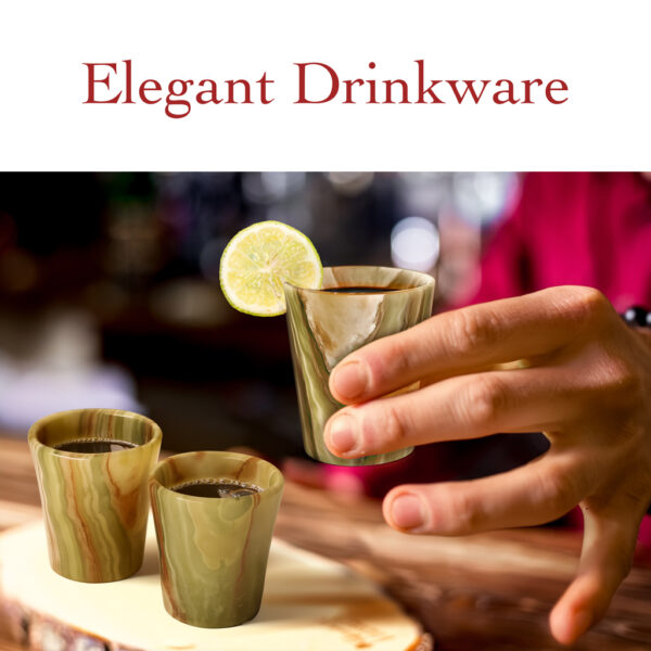 Elegant marble shot glasses – handcrafted stone drinkware for cocktails