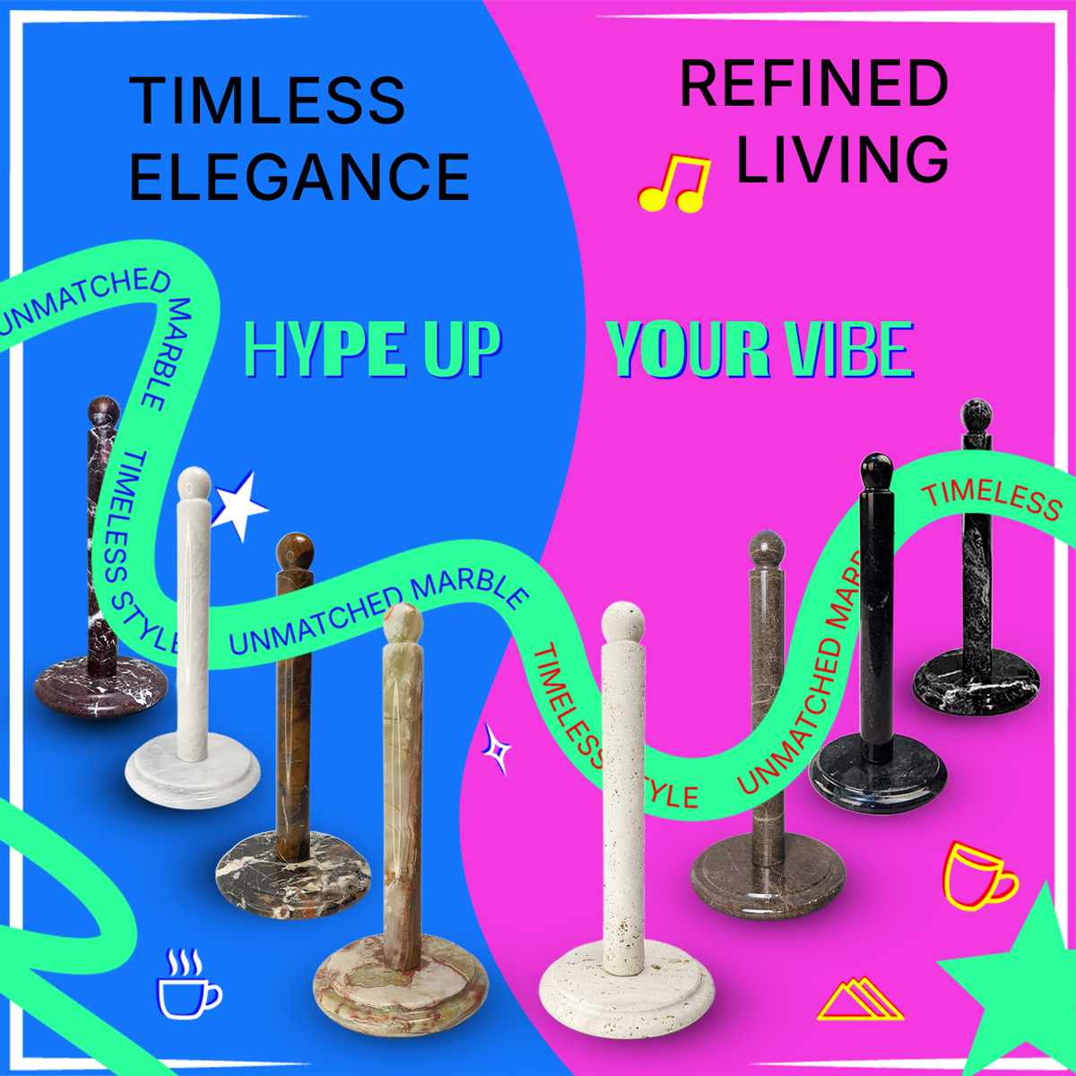 handmade marble paper towel holder colors