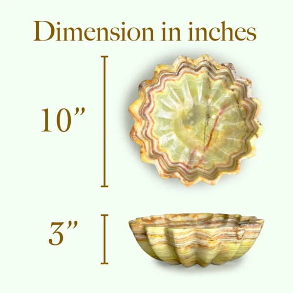 Marble flower fruit bowl size chart 10 inch wide 3 inch deep artisan stone serving dish dimensions