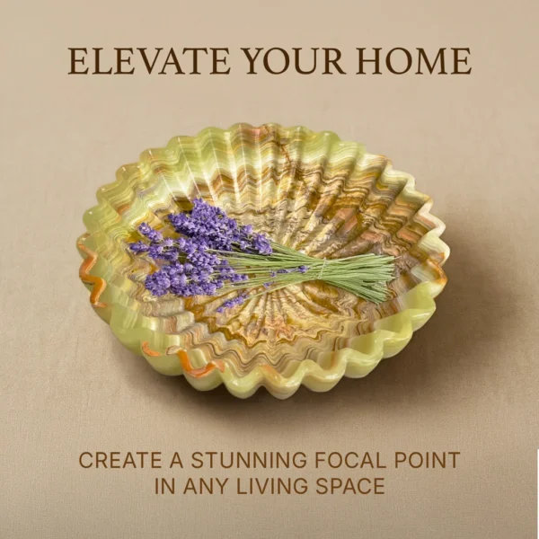 Premium marble flower bowl elevate your home decor elegant centerpiece