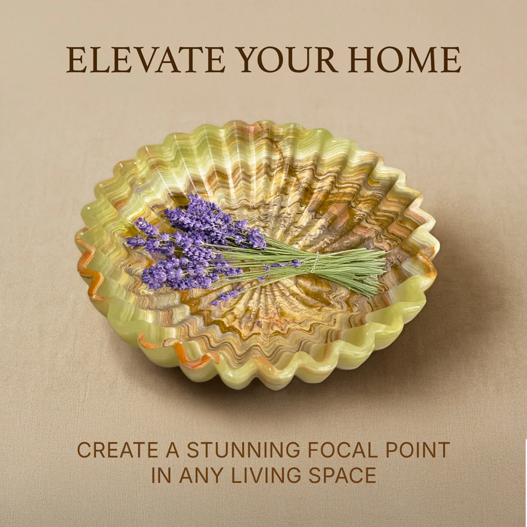 Premium marble flower bowl elevate your home decor elegant centerpiece